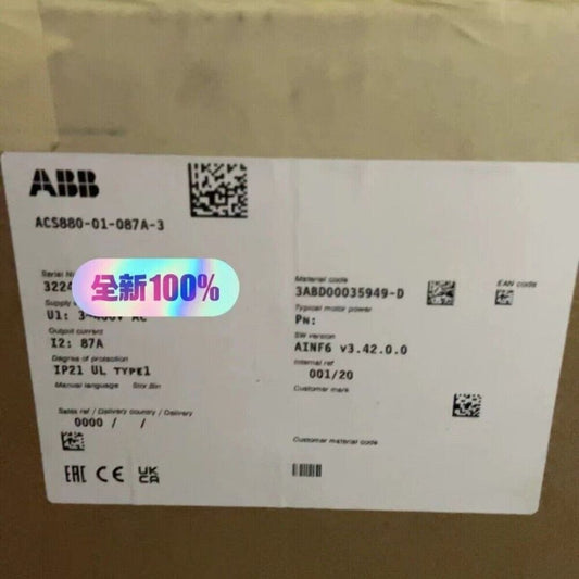 ACS880-01-087A-3 1PCS NEW Frequency Converter ACS880-01-087A-3