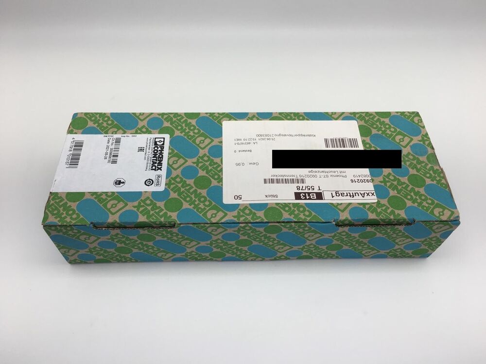Vpe 50 X Phoenix Contact Trennstecker 0920216 Disconnect Plug st-T