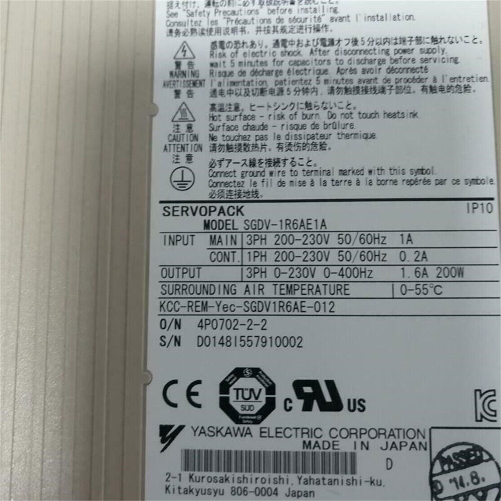 1PC New Yaskawa SGDV-1R6AE1A Servo Driver Expedited Shipping