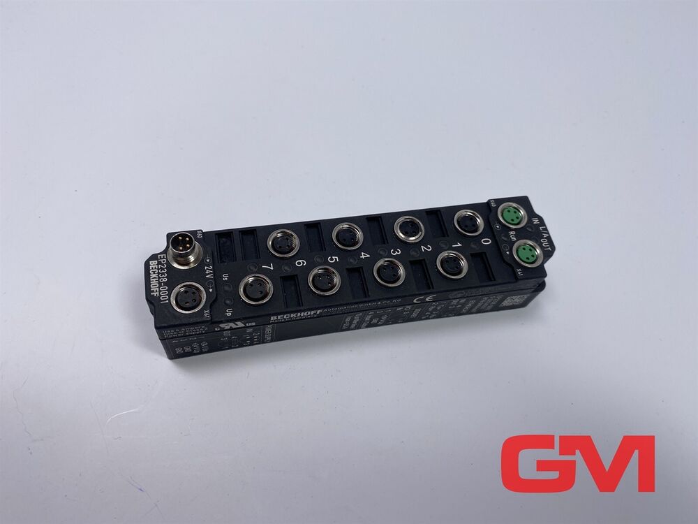 Beckhoff Ethercat Box EP2338-0001 8-Kanal-Digital-Kombi 24VDC M8 10 Μs 0,5 A
