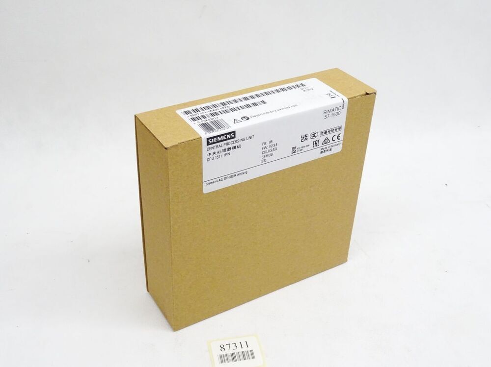 New Siemens 6ES7 511-1AK02-0AB0 6ES7511-1AK02-0AB0 SIMATIC S7-1500 CPU 1511-1 PN