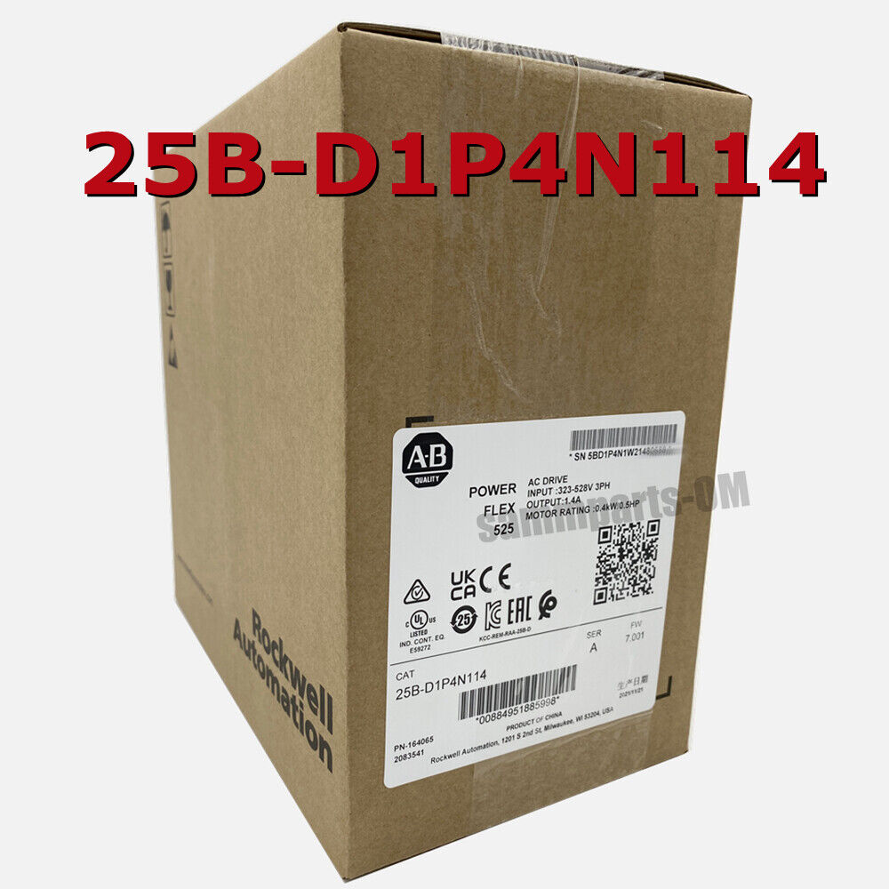 AB 25B-D1P4N114 /A PowerFlex 525 AC Drive 480V 1.4A 0.5HP New Factory Sealed DHL / UPS / FedEx