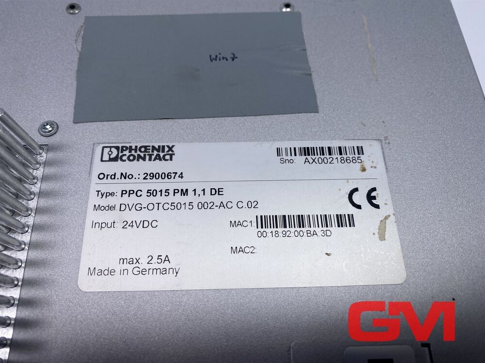 Phoenix Contact Panel PC 2900674 Ppc 5015 Pm 1,1 De Dvg-otc5015 002-ac C.02