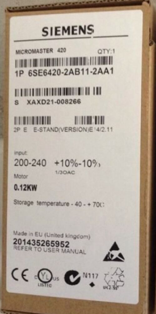 NEW SIEMENS 6SE6440-2AB11-2AA1 6SE6 440-2AB11-2AA1 DHL / UPS / FedEx