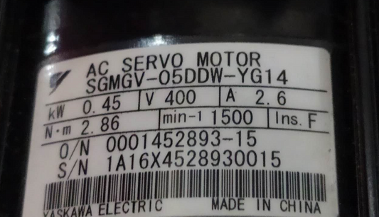 1PC New Yaskawa SGMGV-05DDW-YG14 Servo Motor Expedited Shipping
