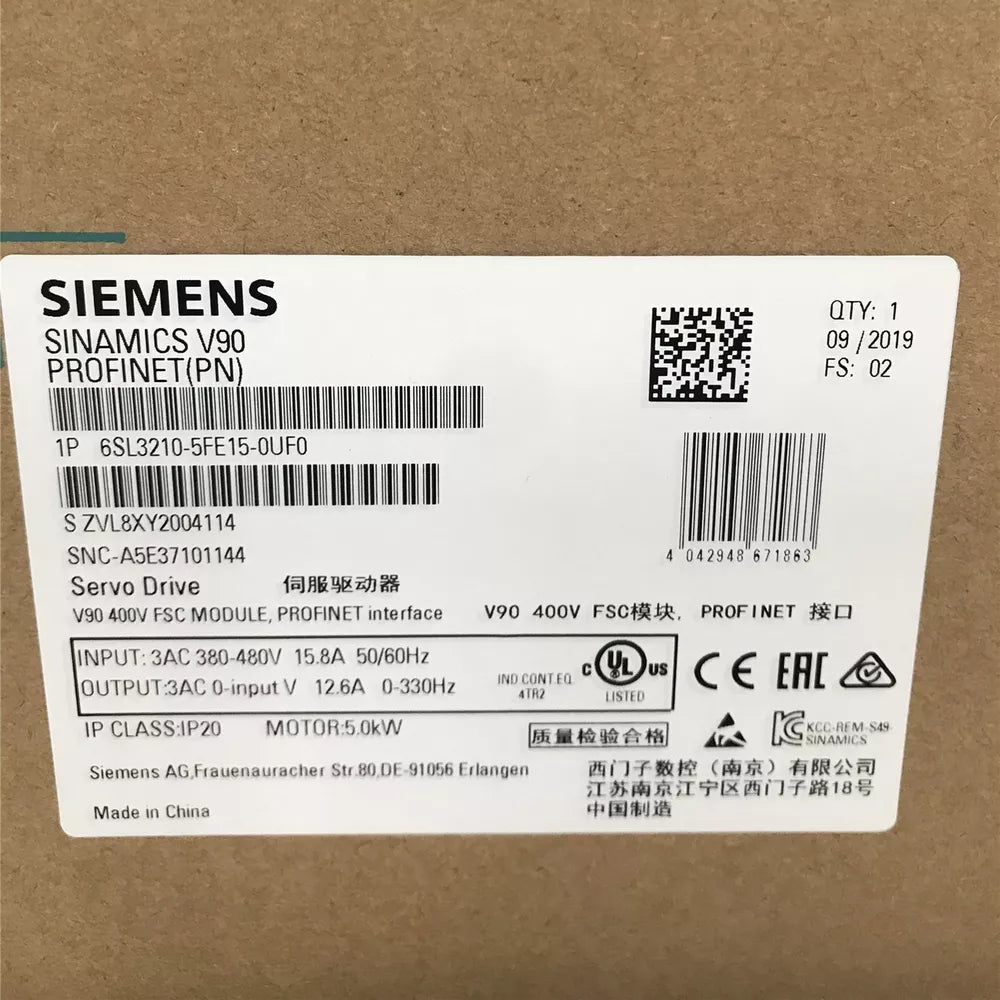 1PC Siemens 6SL3210-5FE15-0UF0 6SL3 210-5FE15-0UF0 New Expedited Shipping DHL / UPS / FedEx