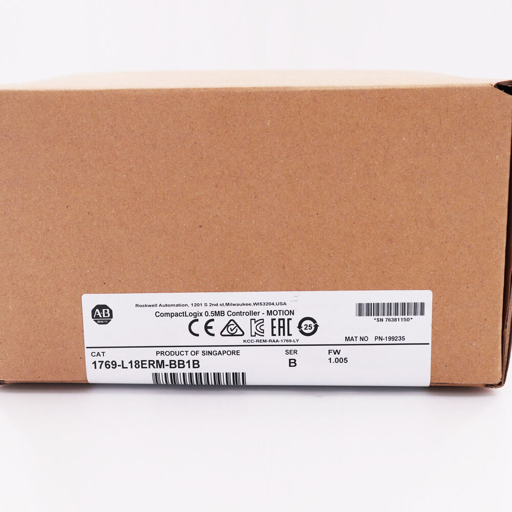 Allen-Bradley 1769-L18ERM-BB1B CompactLogix 0.5MB Controller AB 1769-L18ERM-BB1B DHL / UPS / FedEx