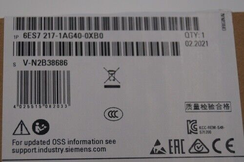 New Siemens 6ES7217-1AG40-0XB0 SIMATIC S7-1200 CPU 1217C 6ES7 217-1AG40-0XB0