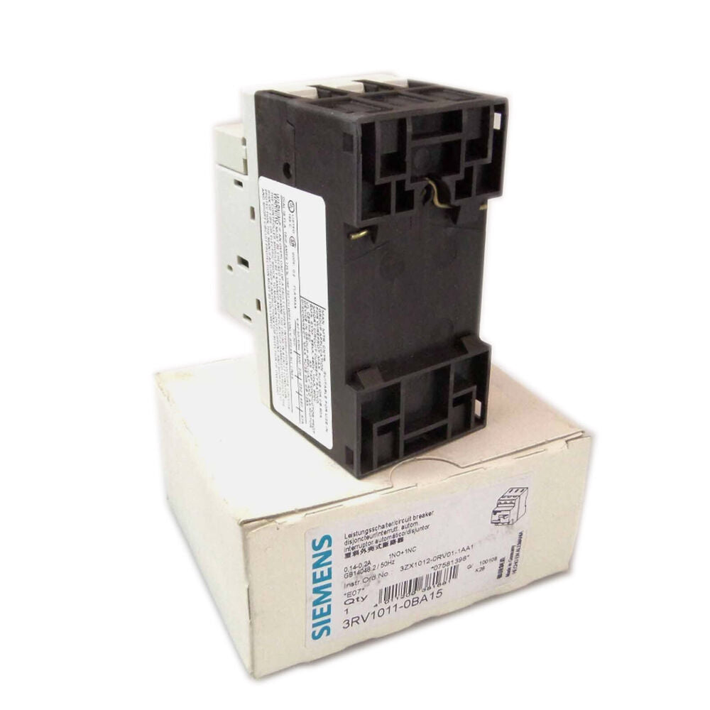 1PC New For Siemens Motor breaker 3RV1011-0BA15 0.14-0.2A DHL / UPS / FedEx