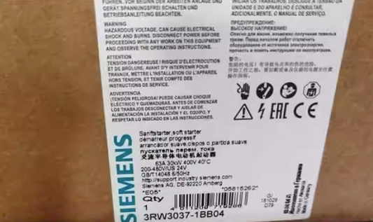 NEW Siemens 3RW3037-1BB04 3RW3 037-1BB04 DHL / UPS / FedEx