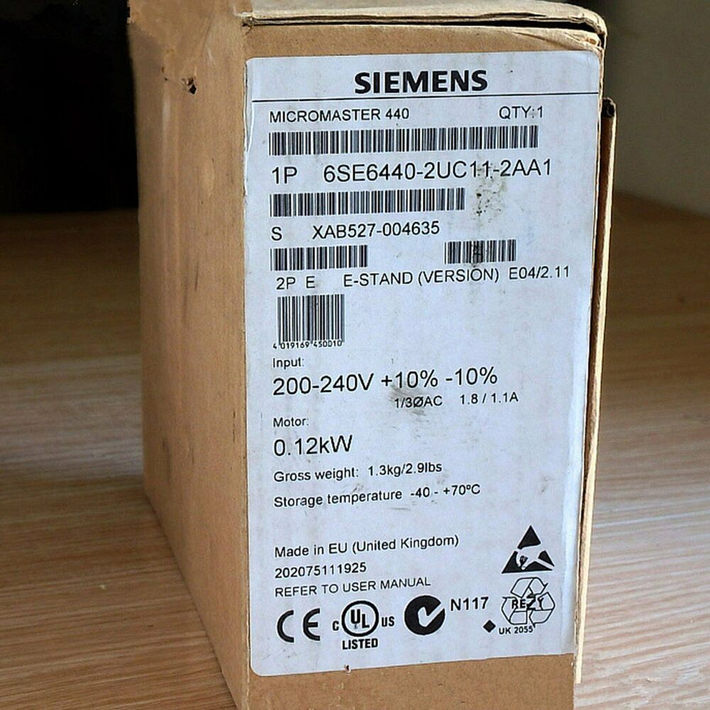New Siemens 6SE6440-2UC11-2AA1 6SE6 440-2UC11-2AA1 MICROMASTER440 without filter