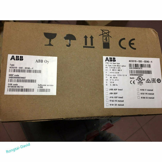 ACS310-03E-02A6-4 ABB 0.75KW Brand New In Box Spot Goods！Expedited Shipping