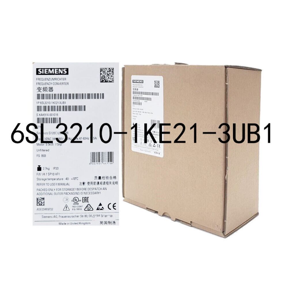 New Siemens 6SL3210-1KE21-3UB1 6SL32101KE213UB1 G120C RATED POWER 5,5KW