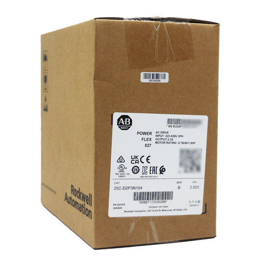 New Allen Bradley 25C-D2P3N104 PowerFlex 527 AC Drive 25CD2P3N104 -FAST SHIPPING DHL / UPS / FedEx