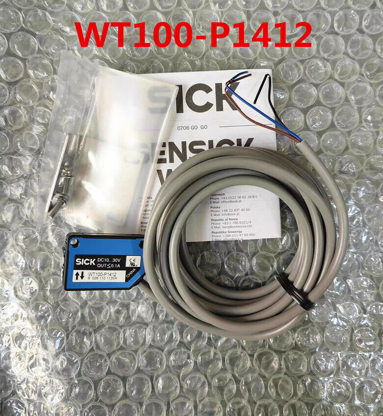 1PC New SICK WT100-P1412 Photoelectric Switch Free Shipping WT100P1412 DHL / UPS / FedEx