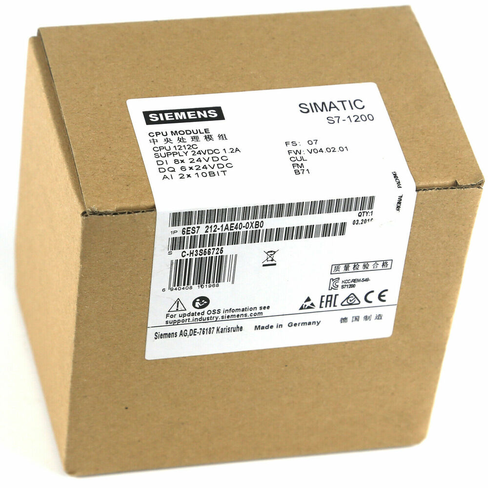 NEW SIEMENS 6ES7 212-1AE40-0XB0 6ES7212-1AE40-0XB0 PLC Module DHL / UPS / FedEx