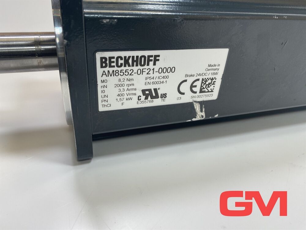 Beckhoff Servo Motor AM8552-0F21-0000 Servo Drive 1,57kW 8,2Nm 200rpm 400Vrms