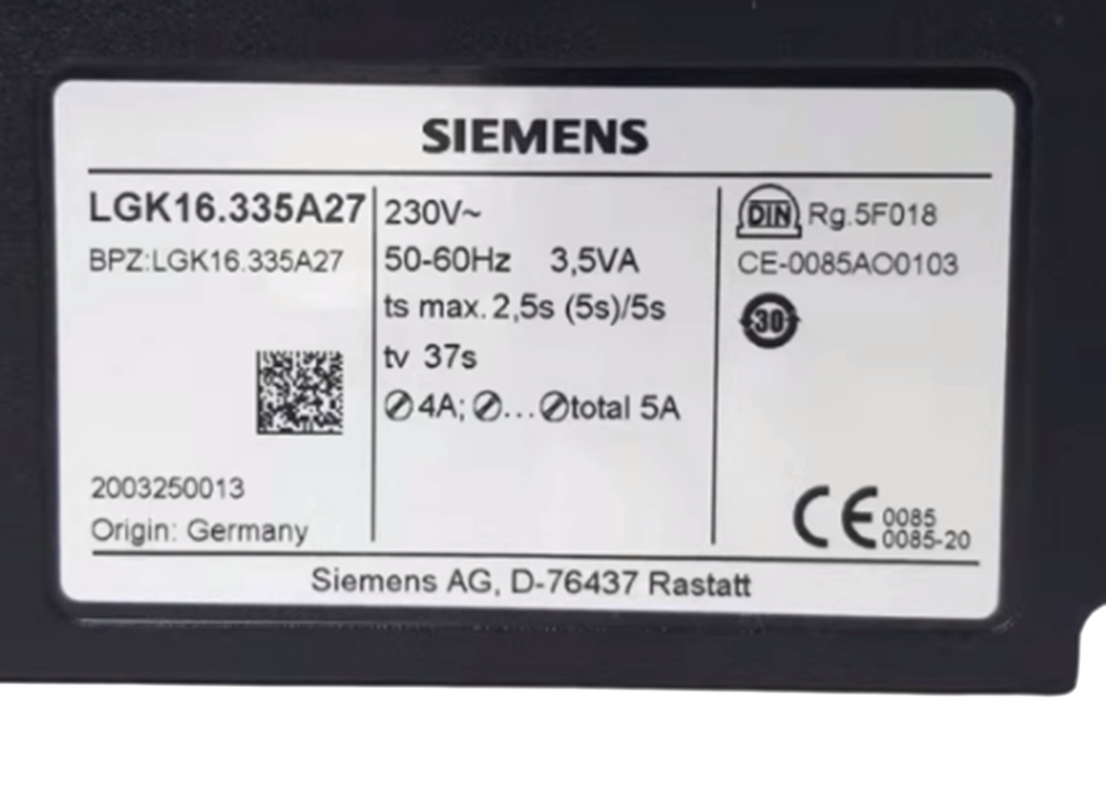 NEW SIEMENS LGK16.335A27 Burner Control DHL / UPS / FedEx