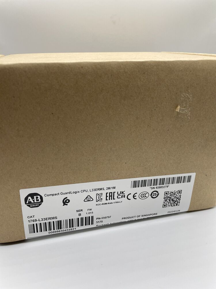 New Sealed Allen-Bradley 1769-L33ERMS /B GuardLogix 5370 ENet Controller 3MB DHL / UPS / FedEx