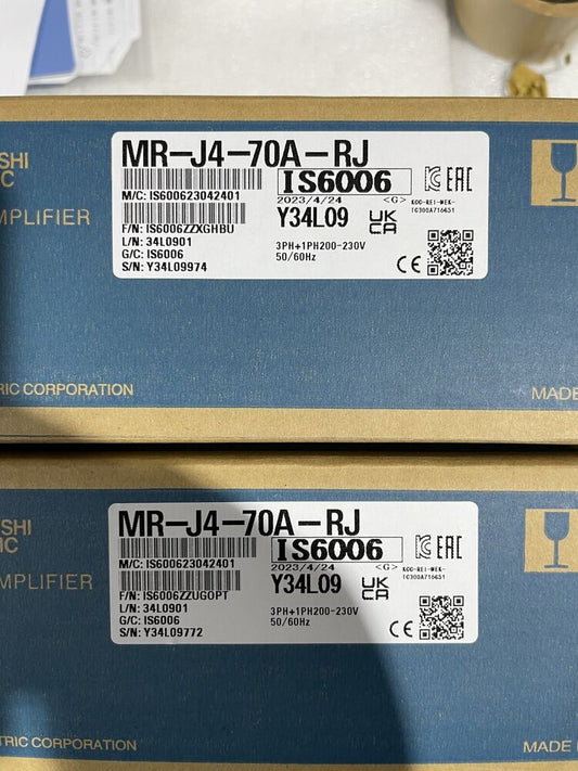 Mitsubishi Electric Servo Drive MR-J4-70A-RJ In stock Fast Shipping UPS / DHL / Fedex