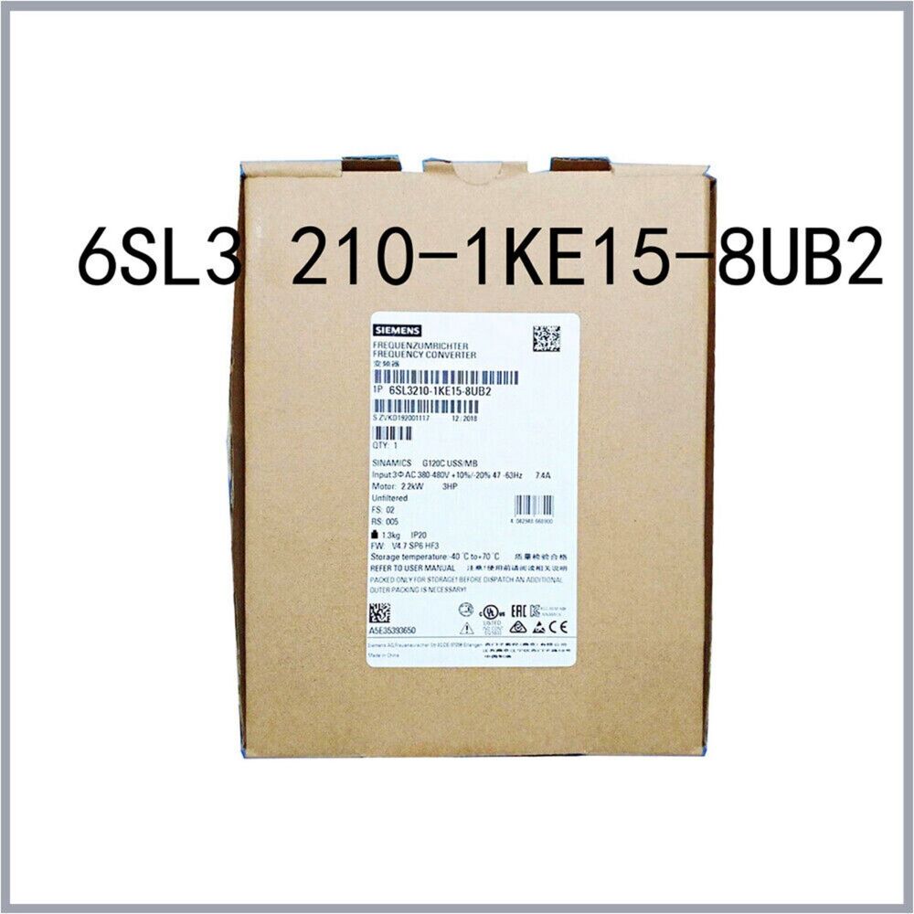 New Siemens G120C RATED POWER 2,2KW 6SL3210-1KE15-8UB2 6SL3 210-1KE15-8UB2