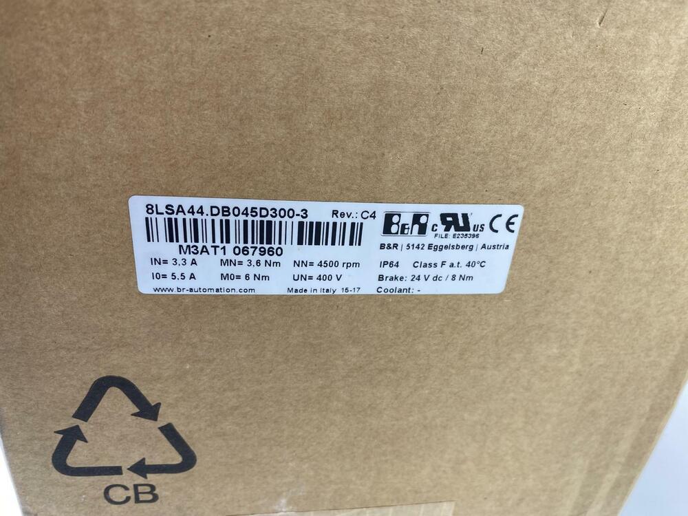 B&R Synchron-Motor 8LSA44.DB045D300-3 Revision C4 Motor Servo Motor 8LSA44.DB