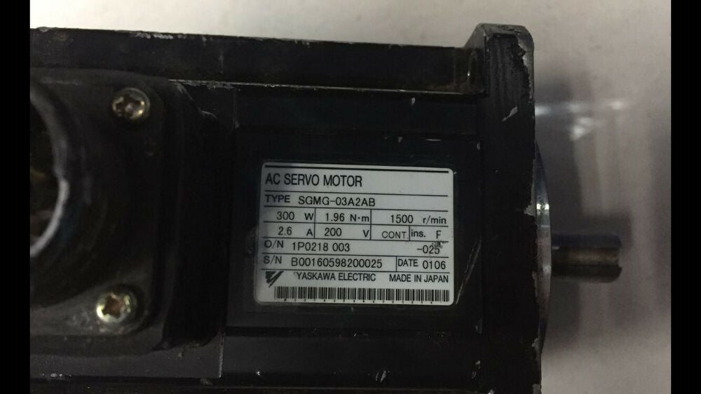 YASKAWA SERVO MOTOR SGMG-03A2AB FREE EXPEDITED SHIPPING refurbished DHL / UPS / FedEx