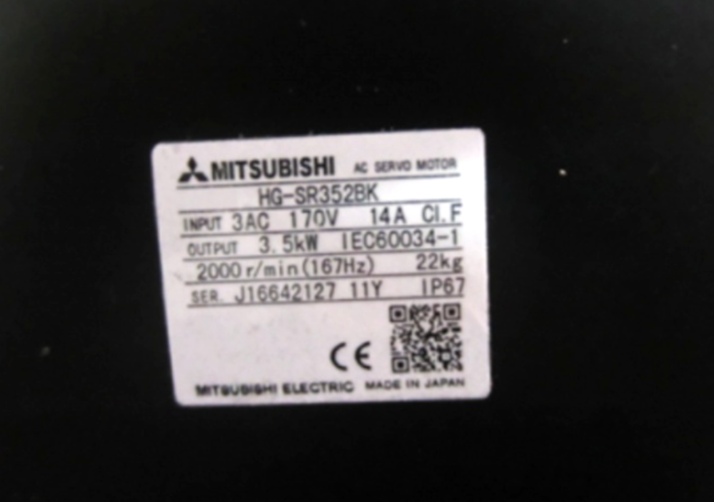 NEW MITSUBISHI HG-SR352BK AC Servo Motor UPS / DHL / Fedex