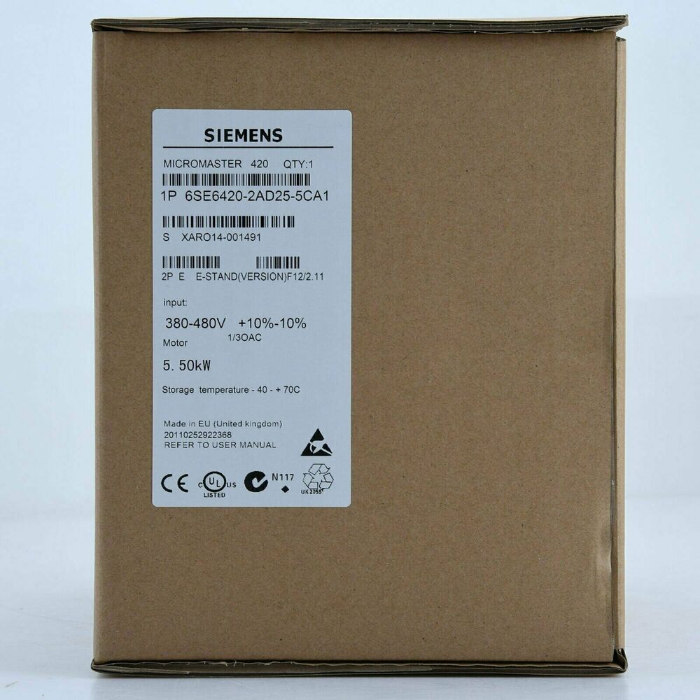 New Siemens 6SE6 420-2AD25-5CA1 MICROMASTER 420 with Filter 6SE6420-2AD25-5CA1