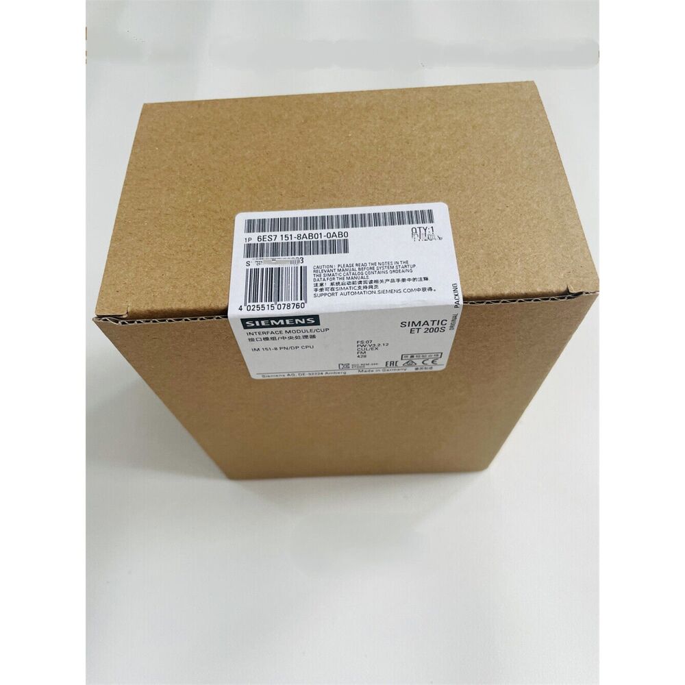 New Siemens 6ES7151-8AB01-0AB0 6ES7 151-8AB01-0AB0 DP IM151-8 PN/DP CPU f ET200S