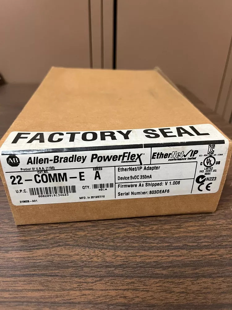 New In Box Factory Sealed AB 22-COMM-E SER A PowerFlex Ethernet/IP Comm Adapter DHL / UPS / FedEx