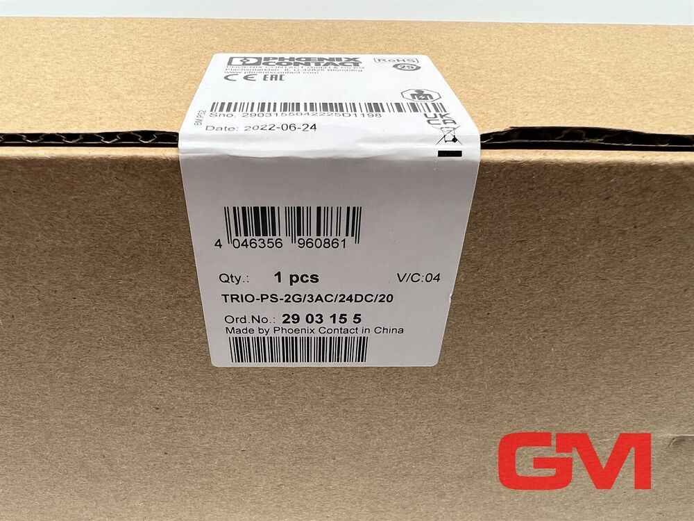 Phoenix Contact Power Supply TRIO-PS-0.0705oz/3AC/24DC/20 2903155