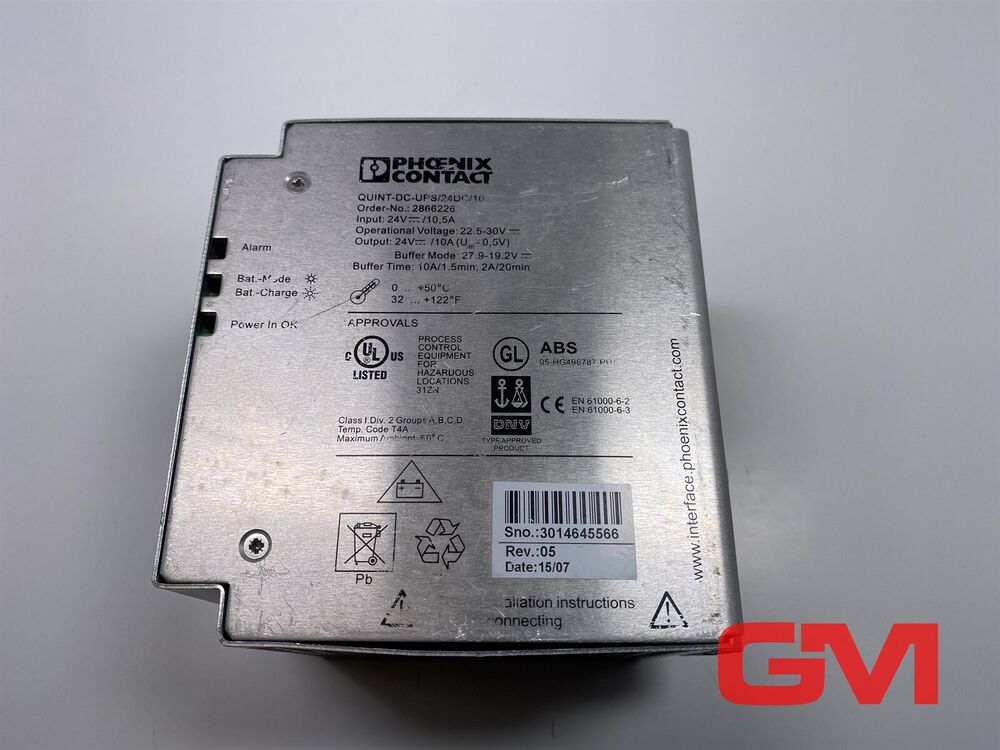 Phoenix Contact Power Supply Quint-dc-ups/24dc/10 2866226