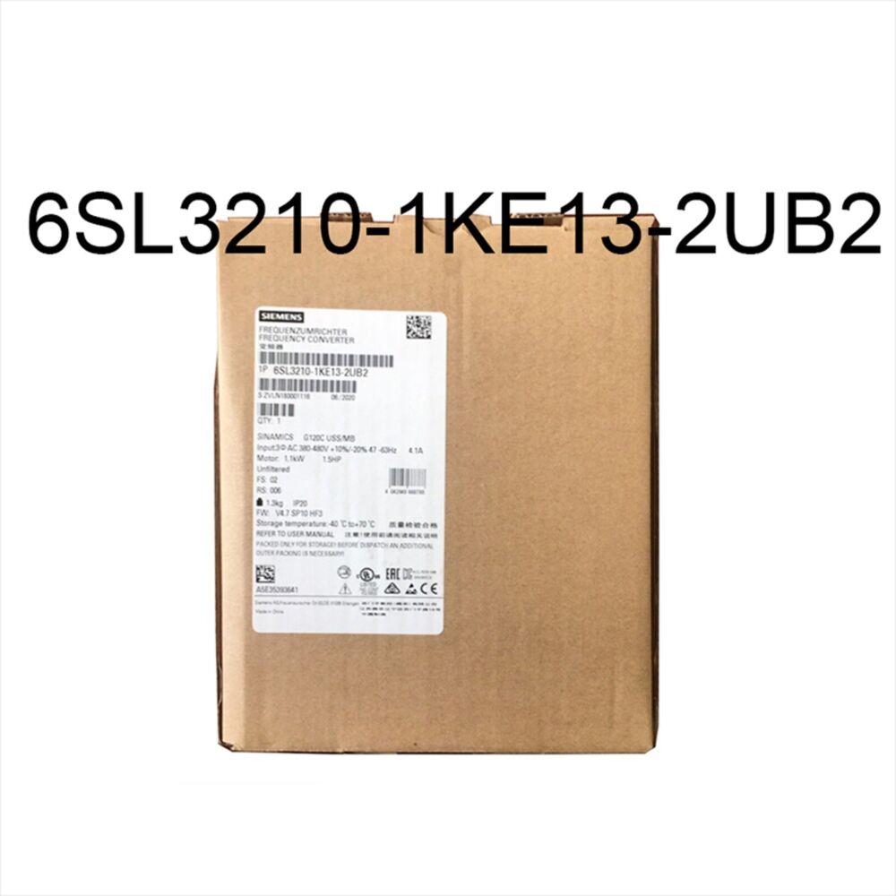 New Siemens 6SL3210-1KE13-2UB2 6SL32101KE132UB2 G120C RATED POWER 1,1KW