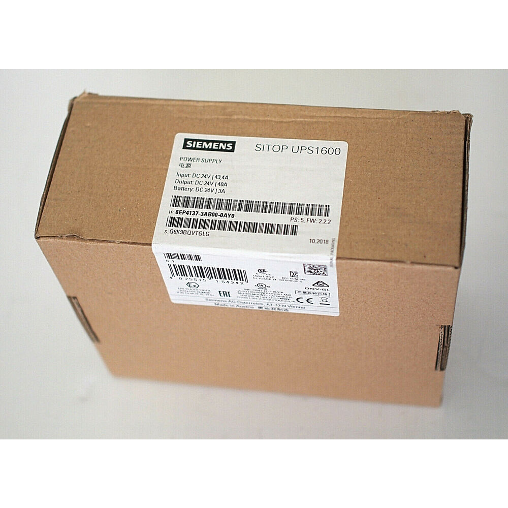 6EP4137-3AB00-0AY0 SIEMENS SITOP UPS1600 Power Supply BrandNew Box!Spot Goods Fedex / DHL