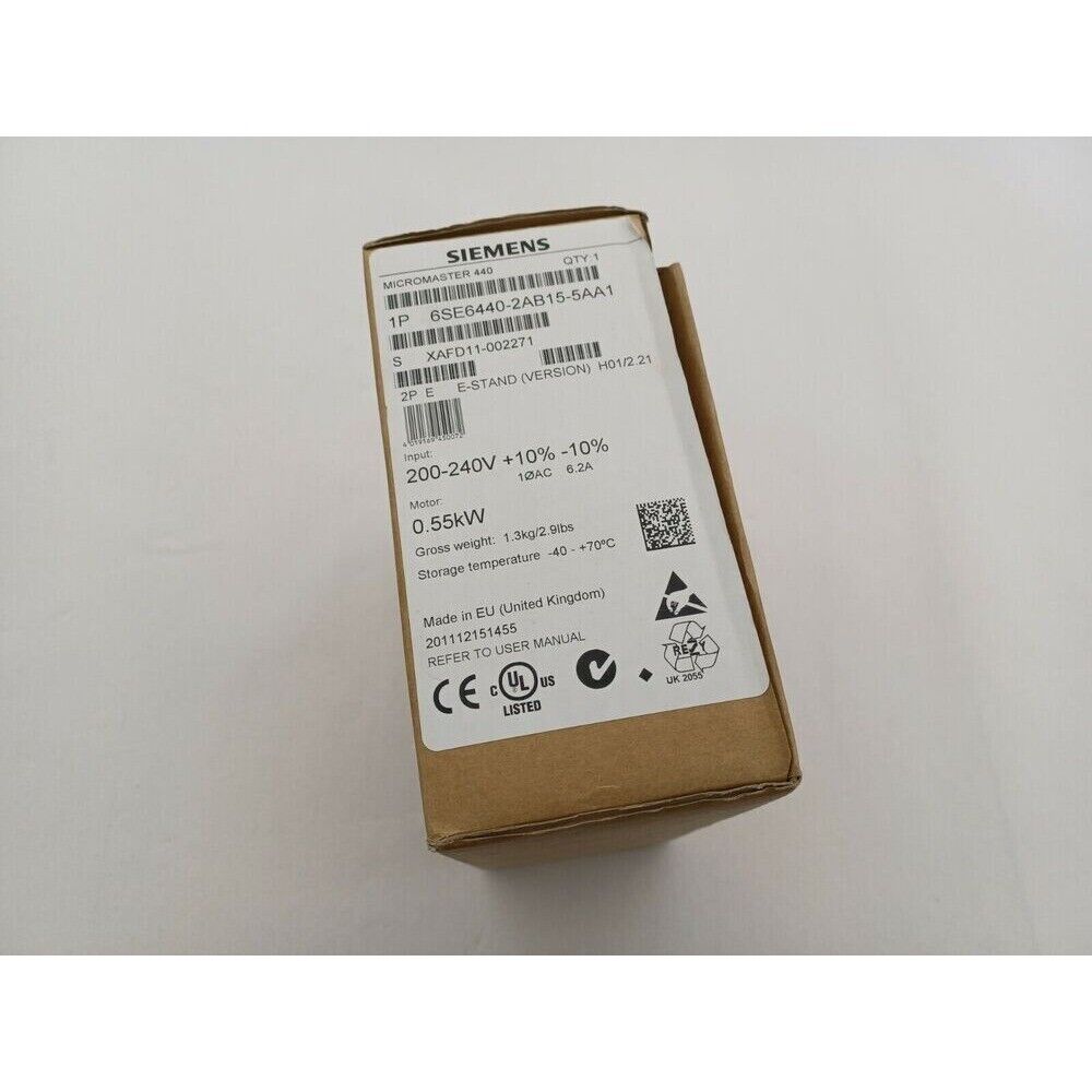 New Siemens 6SE6440-2AB15-5AA1 MICROMASTER440 without filter 6SE6 440-2AB15-5AA1