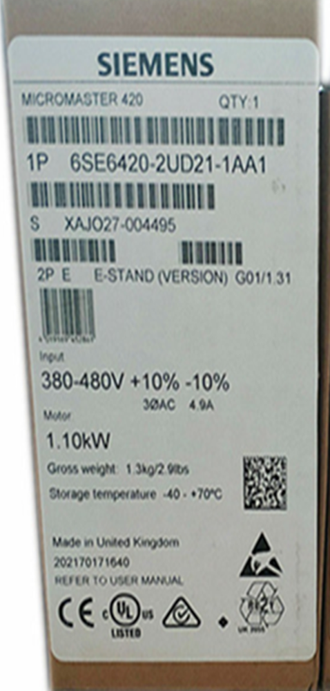 NEW Siemens 6SE6420-2UD21-1AA1 6SE6 420-2UD21-1AA1 DHL / UPS / FedEx