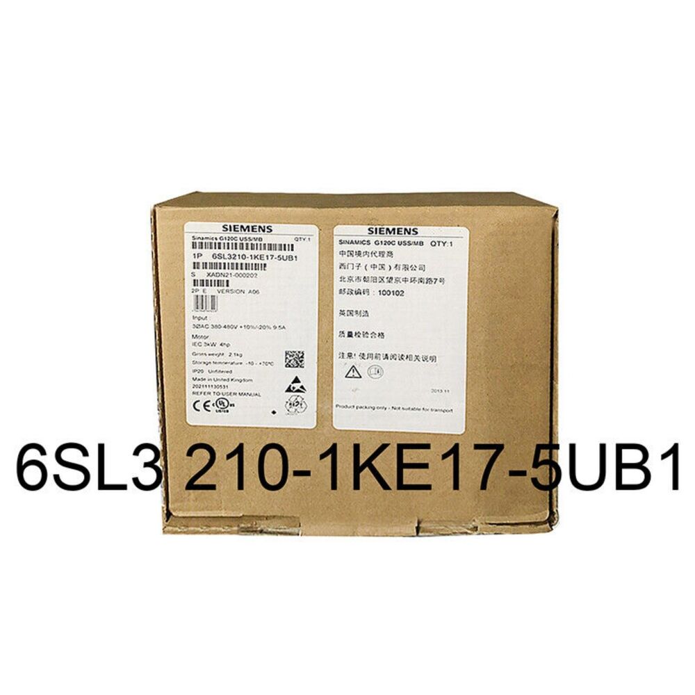 New Siemens 6SL3210-1KE17-5UB1 G120C RATED POWER 3,0KW 6SL3 210-1KE17-5UB1