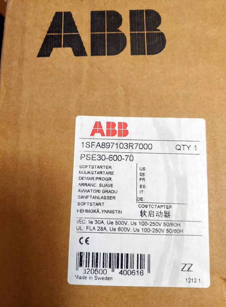 PSE30-600-70 Soft Starter 30A NEW IN STOCK ABB ship by UPS