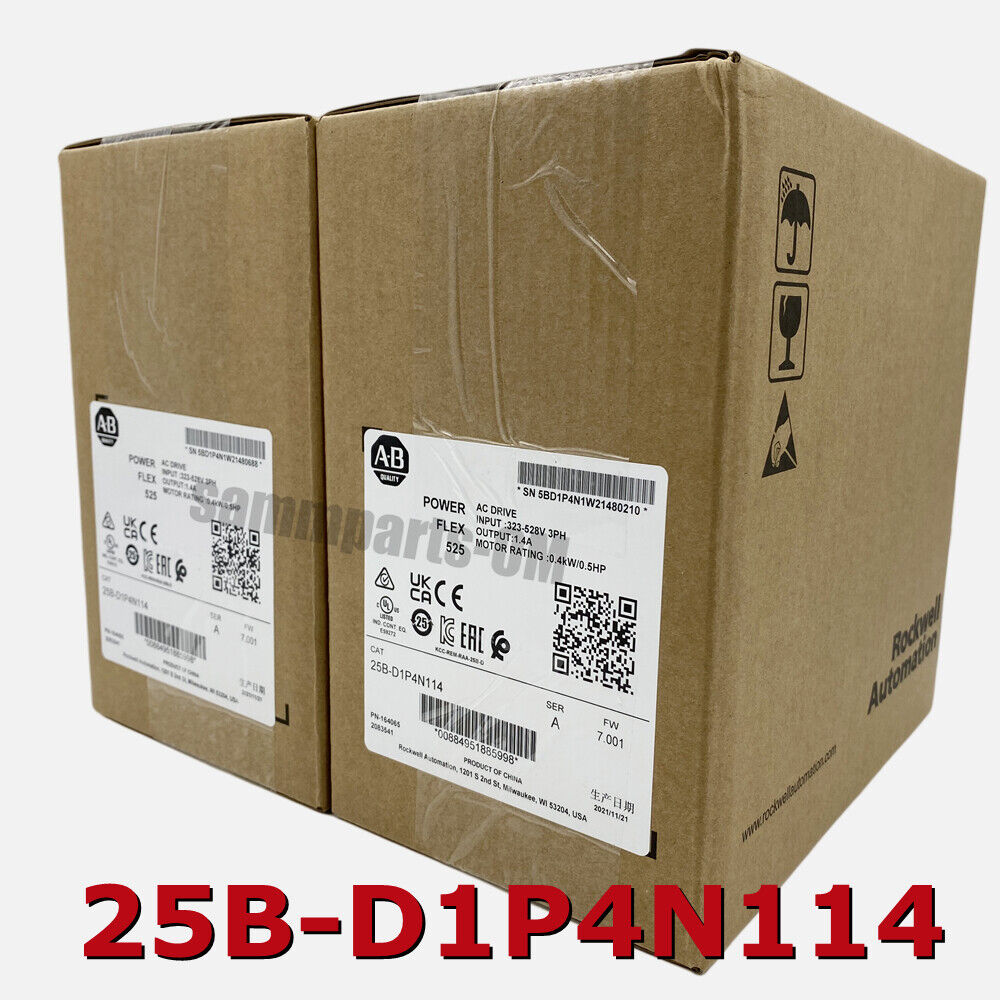AB 25B-D1P4N114 /A PowerFlex 525 AC Drive 480V 1.4A 0.5HP New Factory Sealed DHL / UPS / FedEx