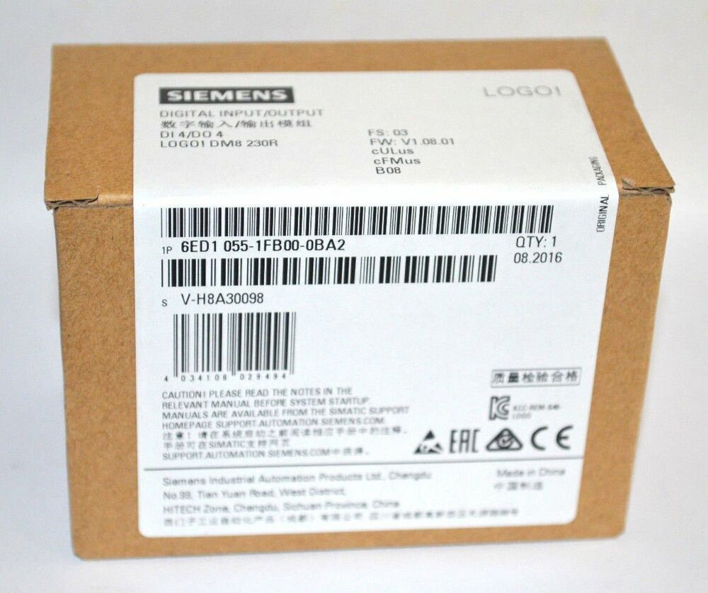 Siemens 6ED1055-1FB00-0BA2 PLC 6ED10551FB00-0BA2 New In Box Expedited Shipping DHL / UPS / FedEx