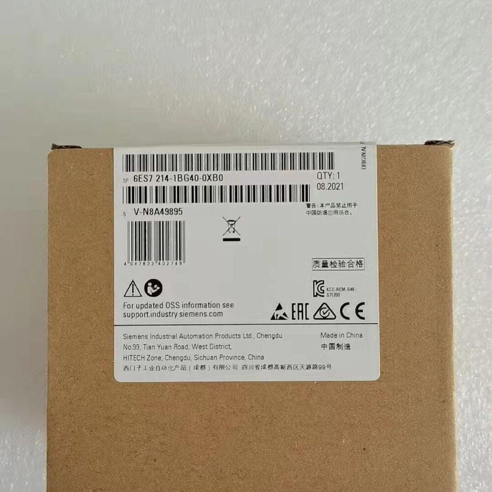 NEW SIEMENS 6ES7 214-1BG40-0XB0 CPU MODULE 6ES72141BG400XB0 EXPEDITED SHIPPING DHL / UPS / FedEx