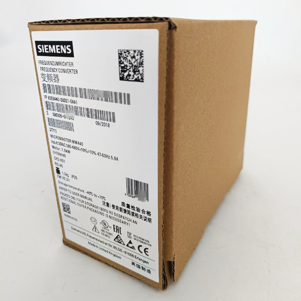New Siemens 6SE6 440-2UD21-5AA1 6SE6440-2UD21-5AA1 MICROMASTER440 without filter