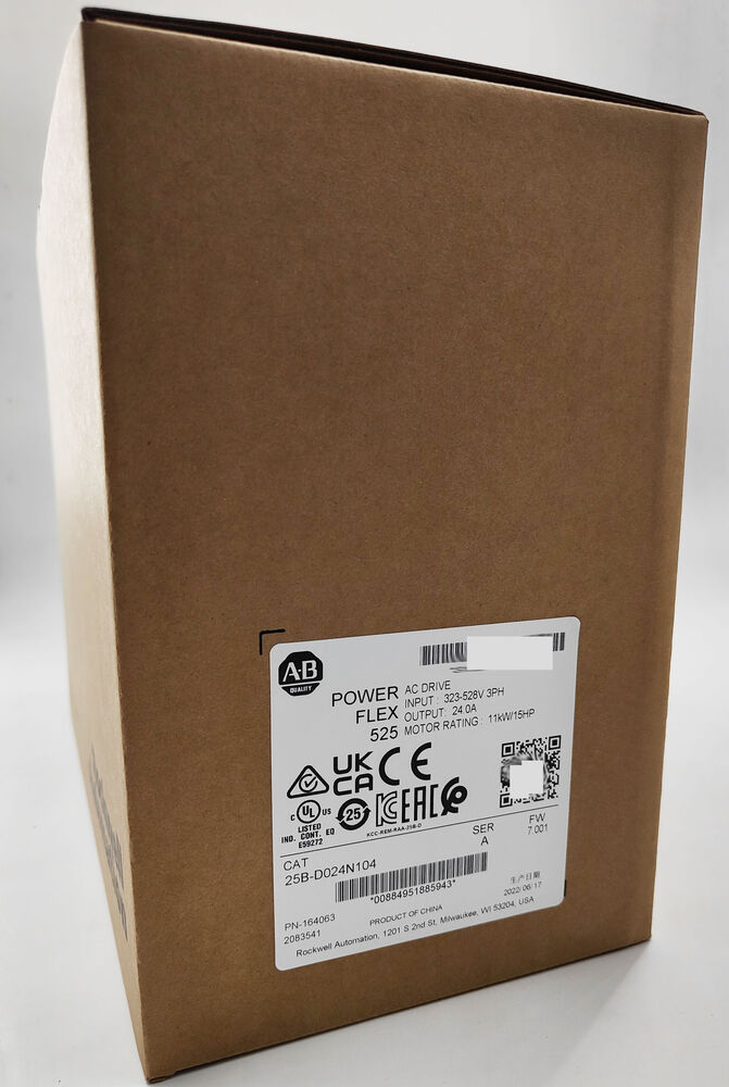 Allen-Bradley AB 25B-D024N104 PowerFlex 525 11kW 15Hp AC Drive Ser A 25BD024N104 Fedex or DHL
