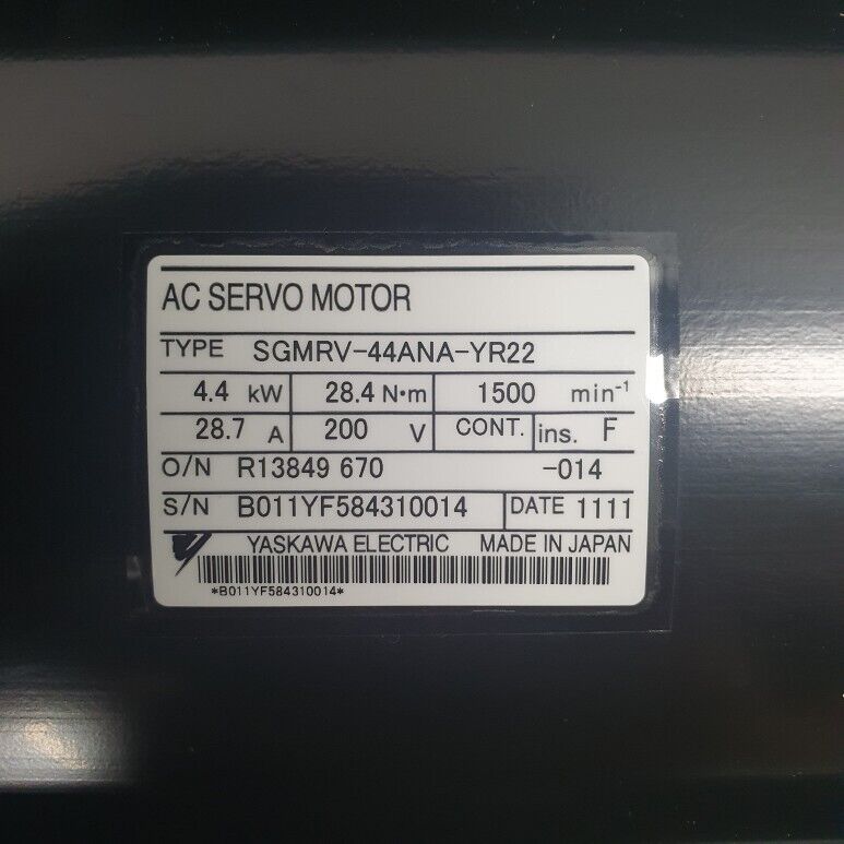 1PC New Yaskawa SGMRV-44ANA-YR22 Servo Motor Expedited Shipping SGMRV44ANAYR22