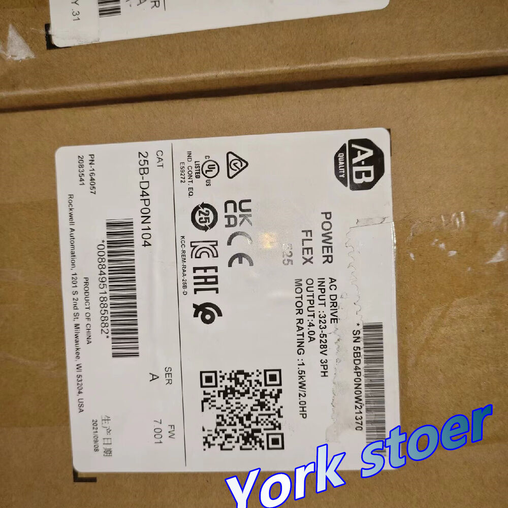 NEW 25B-D4P0N104 PowerFlex 525 AC Drive AB 25BD4P0N104 480V 2.0HP Fastshipping DHL / UPS / FedEx