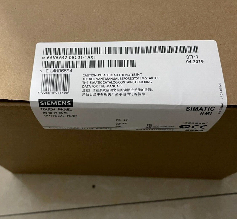 1 PCS New Siemens HMI 6AV6642-0BC01-1AX1 TOUCH PANEL 6AV6642-0BC01-1AX1 UPS / DHL / Fedex