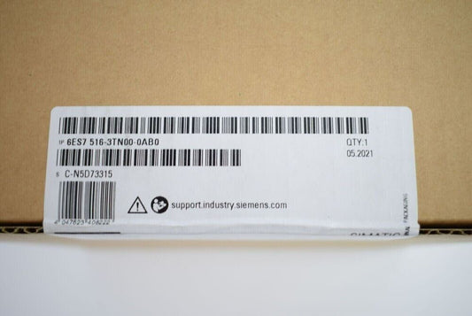 New Siemens 6ES7516-3TN00-0AB0 6ES75163TN000AB0 S7-1500T, CPU 1516T-3 PN/DP