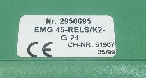 Phoenix Contact Relay Module 2950695 EMG 45-RELS/K2-G 24 24-48 V Dc