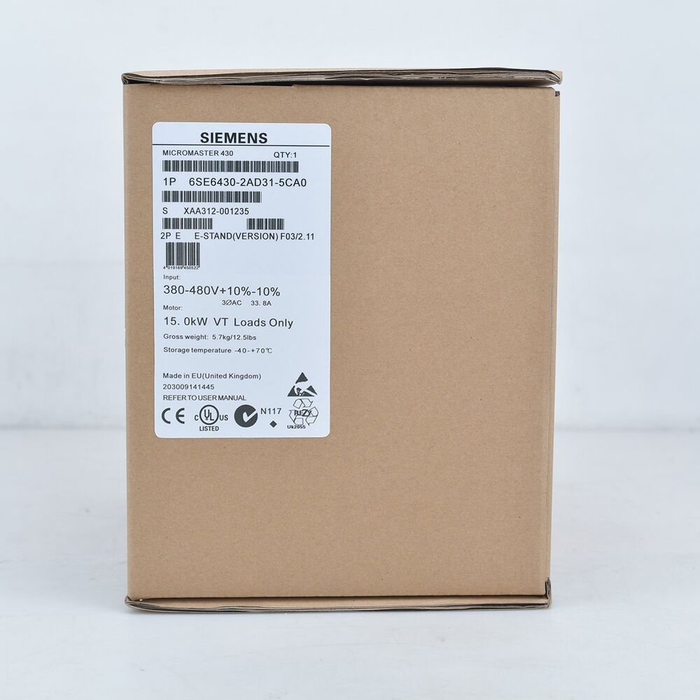 New Siemens 6SE6430-2AD31-5CA0 MICROMASTER430 without filter 6SE6 430-2AD31-5CA0